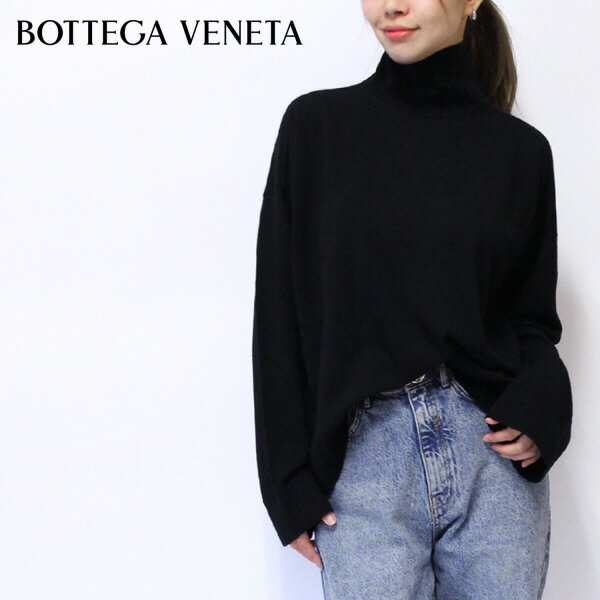 ボッテガ・ヴェネタ BOTTEGA VENETA レディース ライトウール タートルニット【ブラック】753815 V37J0 1000/【2023-24AW】l-tops