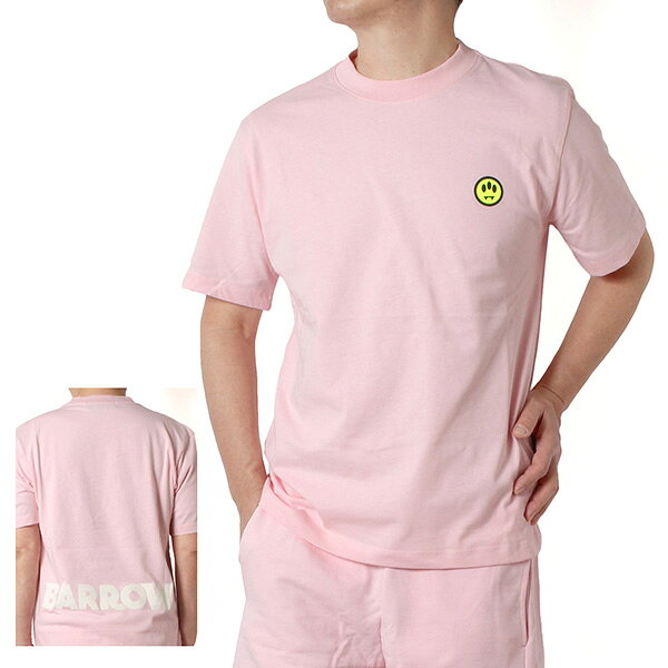 Rakuten - 26SSモデルバロウ バロー BARROW ユニセックス BARROW バックプリント Tシャツ【049 LIGHT ROSE】S6BWUATH003 049/【2026SS】m-tops