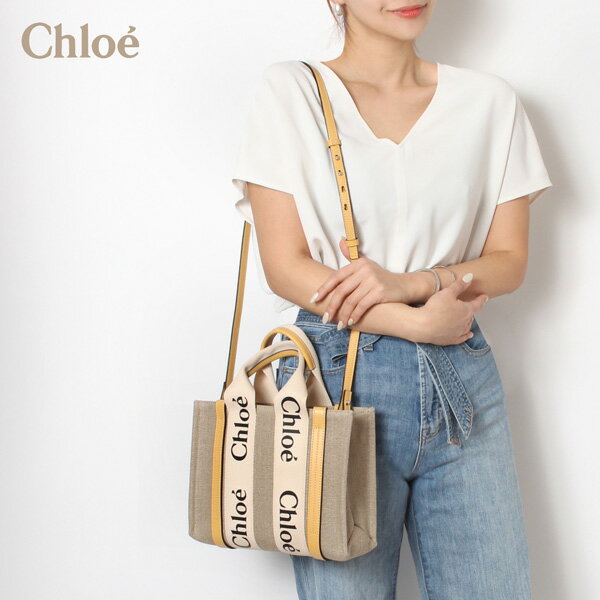 24春夏新作クロエ Chloe WOODY スモール トートバッグ【746 HONEY GOLD】CHC22AS397I26 746/【2024SS】l-bag