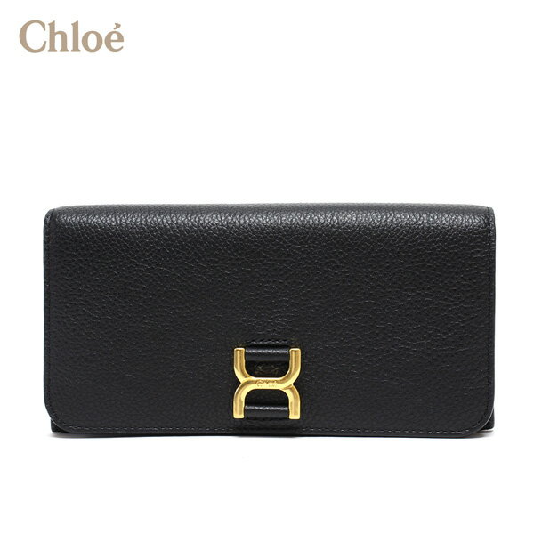 クロエ 長財布 レディース クロエ Chloe MARCIE フラップ付き 二つ折り長財布【001 BLACK】CHC23AP098I31 001/【2023-24AW】l-wallet