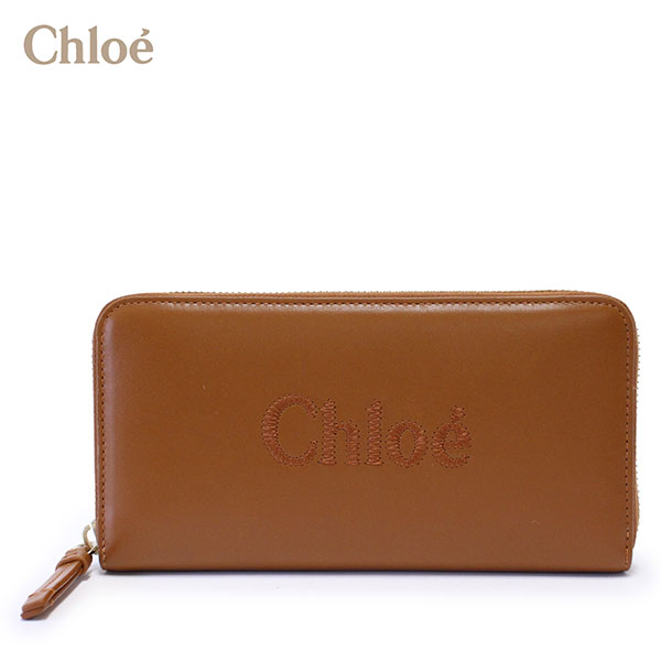 【訳ありB品】クロエ Chloe CHLOE SENSE ラウンドファスナー長財布【247 CARAMEL】CHC23AP970I10 247/【2023-24AW】l-wallet