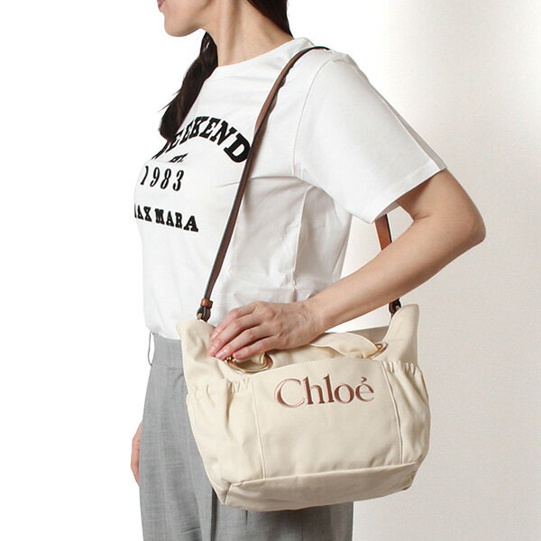 樂天商城 - 26SSモデルクロエ Chloe クロエキッズ Chloe Kids コットンキャンバス トートバッグ 【148 IVORY】C20872 148/【2026SS】l-bag