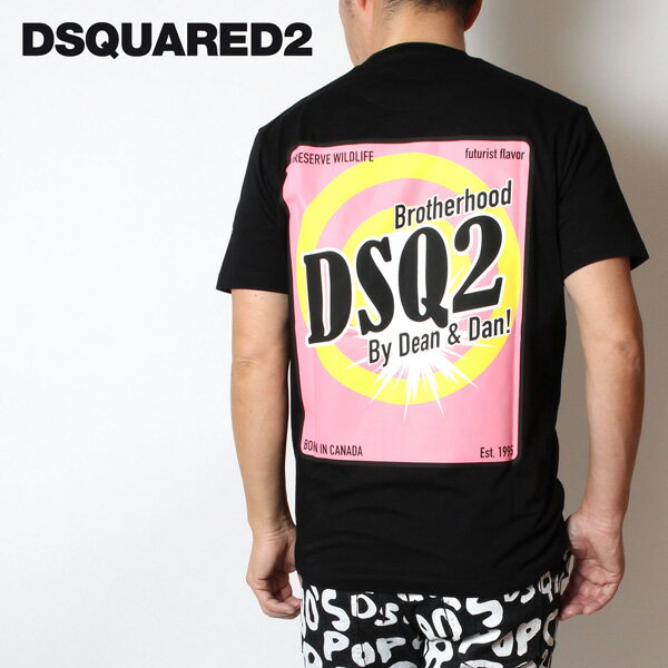 ディースクエアード DSQUARED2 バックプリントデザイン Tシャツ【ブラック】GD1224 S23009 900/【2024SS】m-tops