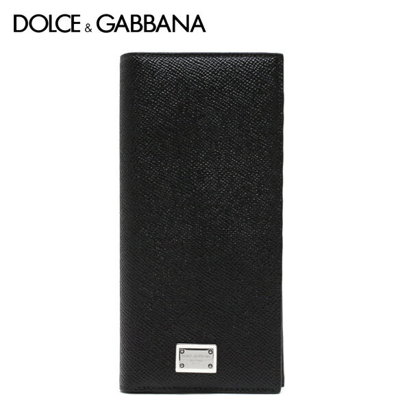 ドルチェ&ガッバーナ DOLCE&GABBANA ロゴプレート 小銭入れ付 二つ折り長財布【ブラック】BP2573 AG219 80999/【2023-24AW】m-wallet