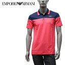 エンポリオアルマーニ EMPORIO ARMANI EA7 VENTUS7 バイカラーデザイン ポロシャツ【パラダイスピンク】3RPF06 PJMYZ 1479/【2023SS】m-tops