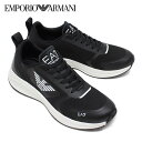 エンポリオアルマーニ EMPORIO ARMANI EA7 イーグルロゴ スニーカー【ブラック】X8X126 XK304 A120/【2023SS】m-shoes