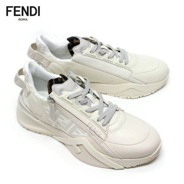 フェンディ FENDI フェンディ フロー レザー ロートップスニーカー【ベージュホワイト】7E1392 AK1Q F1HGQ/【2022-23AW】m-shoes