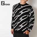 フェンディ FENDI ロゴチェーンモチーフインターシャ ニット【ブラック】FZX085 AL3V F0QA1/【2022-23AW】m-tops