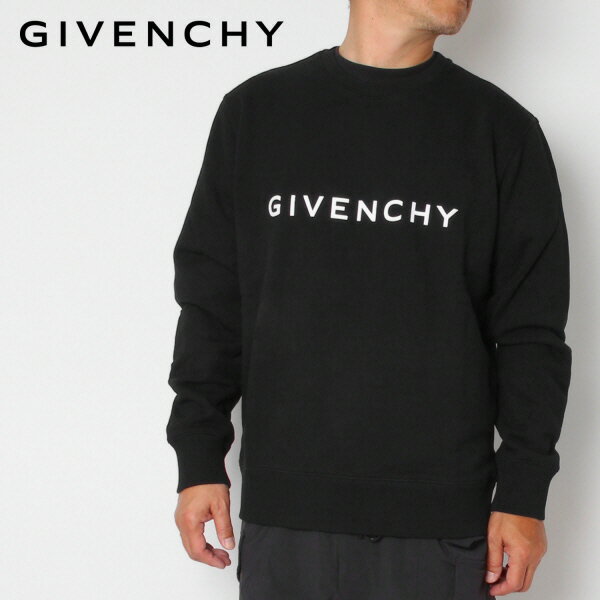 ジバンシィ GIVENCHY ブランドロゴ スウェットシャツ トレーナー SLIM FIT【BLACK】BMJ0HA3YAC 001 BLACK/【2023-24AW】m-tops