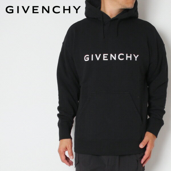 ジバンシィ GIVENCHY ブランドロゴ フーディ プルオーバーパーカー SLIM FIT【BLACK】BMJ0HC3YAC 001 BLACK/【2023-24AW】m-tops