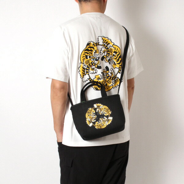 【サマーセール開催中】25SSモデルケンゾー KENZO メンズ KENZO VERDY MARKET リバーシブル スモールトート【BLACK】FF58SA910F37 99/【2025SS】m-bag