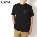 ロエベ LOEWE メンズ ANAGRAM POCKET T-SHIRT アナグラム ポケット刺しゅう TシャツH526Y22X99 1100/m-tops