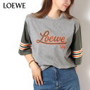 ロエベ LOEWE LOEWE T SHIRT レディース ロゴプリントTシャツ【1812 GREY MELANGE/MILLITARY】S359Y22X16 1812 GREY MELANGE/MILLITARY/【2022-23AW】l-tops