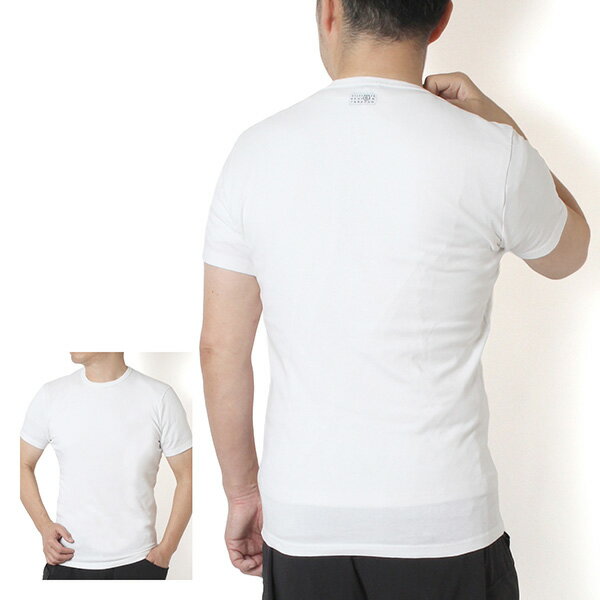 樂天商城 - 【ポイント祭】26SSモデルエムエムシックス MM6 Maison Margiela ナンバリングチケット ストレッチTシャツ【ホワイト】MJM200020 101/【2026SS】m-tops
