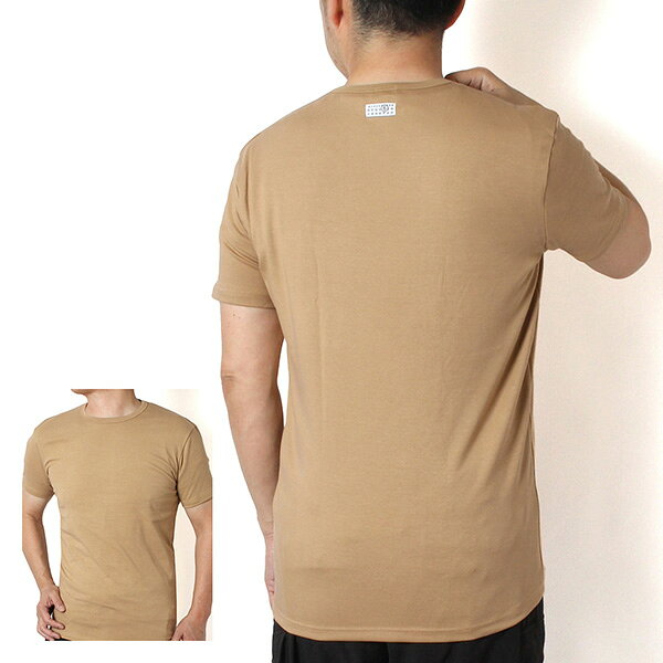 樂天商城 - 【ポイント祭】26SSモデルエムエムシックス MM6 Maison Margiela ナンバリングチケット ストレッチTシャツ【ベージュ】MJM200020 260/【2026SS】m-tops