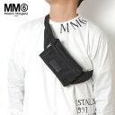 【スプリングセール】25SSモデルエムエムシックス MM6 Maison Margiela メンズ ナンバーシグネチャー ボディバッグ【ブラック】SB5WB00...