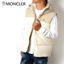 【スプリングセール】24AWモデルモンクレール MONCLER メンズ BENTU コーデュロイコンビネーション ダウンベスト【アイボリー】1A00021 59...
