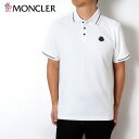 【スプリングセール】24SS新作 モンクレール MONCLER メンズ ラバーワッペン+ラインデザイン 鹿の子ポロシャツ【ホワイト】8A00001 89A16 ...