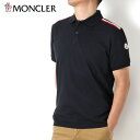 24SS新作モンクレール MONCLER メンズ ラインロゴ+ワッペン 鹿の子ポロシャツ【ネイビー】8A00020 89A16 77X/【2024SS】m-tops