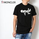 モンクレール 24SS新作モンクレール MONCLER メンズ デザインロゴプリント Tシャツ【ブラック】8C00013 8390T 998/【2024SS】m-tops