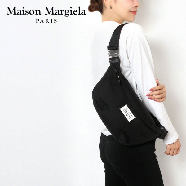 24SSモデルメゾン マルジェラ Maison Margiela レディース グラムスラム Glam Slam ベルトバッグ【ブラック】SB1WB0007 P1511 T8013/【2024SS】l-bag