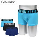 【スプリングセール】カルバンクライン Calvin Klein アンダーウェア ボクサーパンツ 3 PACK【ライトブルー、ブルー、ブラック】NB3608A L...
