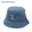 【サマーセール開催中】カルバンクライン Calvin Klein MONOLOGO DENIM BUCKET HAT イニシャル刺しゅう バケットハット【Vin...