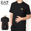 【ボーナスサマーセール開催中】エンポリオアルマーニ EMPORIO ARMANI EA7 セッテライン Tシャツ【ブラック+ゴールドロゴ】8NPT25 PJVPZ 0208/【2025SS】m-tops