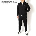【スプリングセール】24AWモデルエンポリオアルマーニ EMPORIO ARMANI EA7 ジップパーカー+スウェットパンツ 上下 セットアップ【BLACK(...