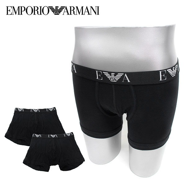 エンポリオ・アルマーニ エンポリオアルマーニ EMPORIO ARMANI 2枚組 ボクサーパンツ アンダー 111284 CC715 下着 メンズ 【07320(ブラック×2)】111284 CC715 07320/m-inner