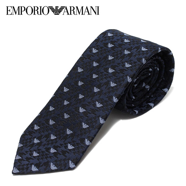 アルマーニ ネクタイ エンポリオアルマーニ EMPORIO ARMANI ネクタイ necktie 千鳥ジャガード 小イーグル小紋【BLUE】340075 1A603 00035/necktie