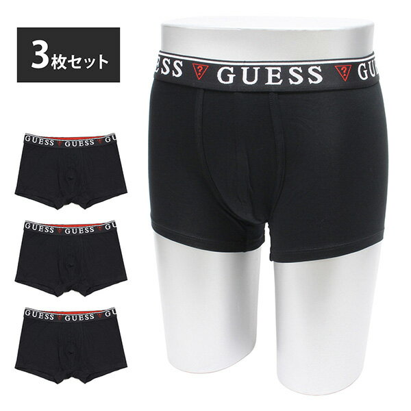 Rakuten - ゲス GUESSメンズ ボクサーパンツ アンダーウェア 3枚セット 3P【ブラック×3】U97G01 A996/m-inner