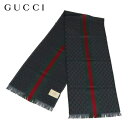 グッチ グッチ GUCCI GGパターン シルク混 マフラー スカーフ【BLACK】147351 4G704 1166/goods