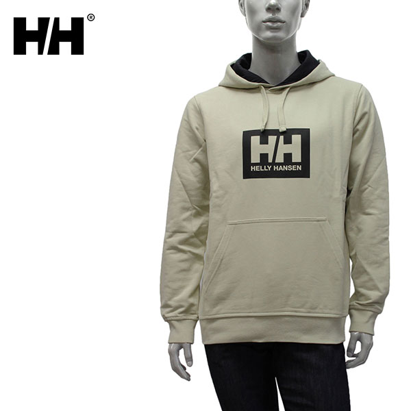 【訳ありB品】ヘリーハンセン HELLY HANSEN HH BOX HOODIE プルオーバーパーカー HH BOXロゴ【857 Pelican】53289 857/m-tops