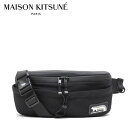 【父の日セール】25SSモデルメゾン キツネ MAISON KITSUNE レディース フラッシュフォックス バムバッグ ボディバッグ【BLACK】NM05171WQ4034 BLACK/【2025SS】l-bag(4)