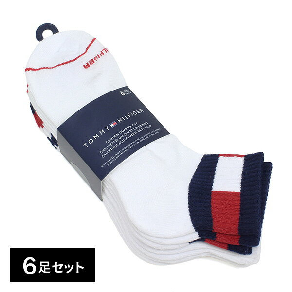 樂天商城 - トミー・ヒルフィガー TOMMY HILFIGER メンズ ソックス 6足セット【WHITE】TVM211QT06002 WHITE/m-inner