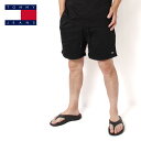 【ボーナスサマーセール開催中】トミー・ヒルフィガー TOMMY HILFIGER TJM S FLAG BEACH SHORTEXT トミー ジーンズ ショートパンツ【Black】DM0DM21931BDS BDS/【2025SS】m-bottoms