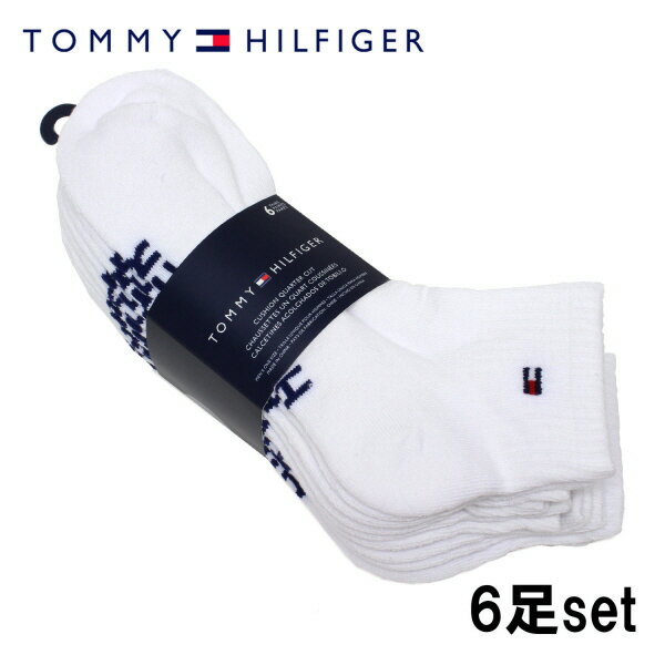 楽天drawers（ドロワーズ）【サマーセール開催中】トミー・ヒルフィガー TOMMY HILFIGER メンズ ソックス 6足セット【WHITE】TVM221QT05001 WHITE/m-inner