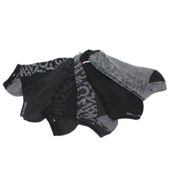 トミー・ヒルフィガー TOMMY HILFIGER メンズ ソックス 6足セット【BLACK ASSORTED】TVM223NS01002 BLACK ASSORTED/m-inner