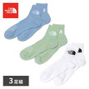 【ボーナスサマーセール開催中】ザノースフェイス THE NORTH FACE MLSPRT S CSH QRTR 3P ソックス3P【TNF White/Misty Sage/St】NF0A882G 0OD/【2025SS】m-inner