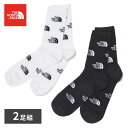 【ボーナスサマーセール開催中】ザノースフェイス THE NORTH FACE EVERYDAY CREW SOCK LOGO エブリデイ クルー ソックス2P【TNF BLACK/TNF WHITE】NF0A8BRB KY4/【2025SS】m-inner