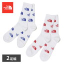 【ボーナスサマーセール開催中】ザノースフェイス THE NORTH FACE EVERYDAY CREW SOCK LOGO エブリデイ クルー ソックス2P【TNF WHTE/TNF RED/TNF BL】NF0A8BRB R09/【2025SS】m-inner