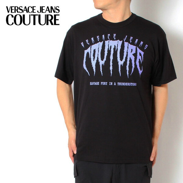 Rakuten - ヴェルサーチ VERSACE JEANS COUTURE レギュラーフィット Tシャツ 77UP601 R LOGO CHIAN【BLACK】77GAHE02 CJ00E 899/【2024-25AW】m-tops