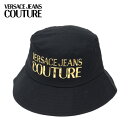 【サマーセール開催中】ヴェルサーチ VERSACE JEANS COUTURE バケットハット BUCKET HAT CIRCONFERENZA【BLACK/G...