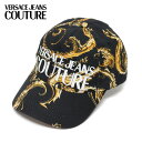 【サマーセール開催中】ヴェルサーチ VERSACE JEANS COUTURE ベースボールキャップ BASEBALL CAP WITH CUT IN THE ...