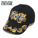 【決算売りつくしセール】ヴェルサーチ VERSACE JEANS COUTURE ベースボールキャップ BASEBALL CAP WITH PENCES CIR...