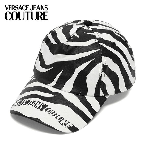 ヴェルサーチ VERSACE ZEBRA PRINT ゼブラ柄 ベースボールキャップ【BLACK/WHITE】78GAZK17 ZG368 L01/..