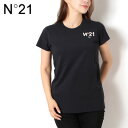 ヌメロ ヴェントゥーノ N°21 レディース ロゴプリント Tシャツ23EN2M0F031 6331 9000/l-tops