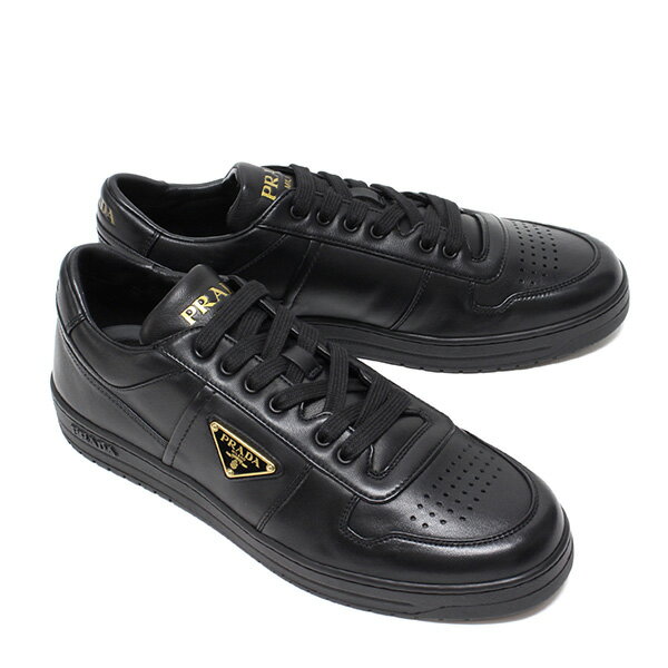 樂天商城 - 【ポイント祭】25AWモデルプラダ PRADA ダウンタウン トライアングルロゴ ナッパレザースニーカー【NERO】2EE364 038 F0002/【2025-26AW】m-shoes