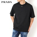 【スプリングセール】25SSモデルプラダ PRADA トライアングルプレート オーバーサイズ Tシャツ【NERO】UJN861 240 F0002/【2025S...